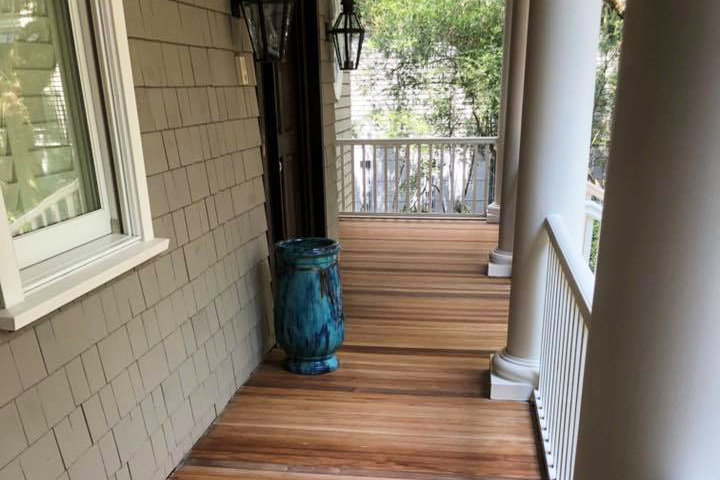 repaired wood rot on house deck